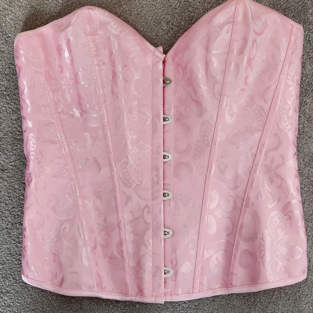 Pink Floral Corset Top